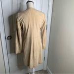 Doncaster  tan long line suede leather zip up jacket size 6 quiet‎ luxury Photo 3