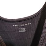 American Eagle Gray Textured Ribbed Knit Tank Top Casual Scoop Neck Size XS Photo 2