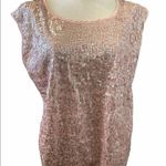 One Clothing  Pink Silver sequins tank top Sz S Photo 0