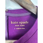 Kate Spade NY Dress S Purple Ruffle Sleeve Fit Flare Quiet Luxury Cocktail Party Photo 2