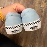 Vans  Checkerboard Check Foxing Cool Blue Classic Slip-On Sneakers 7 Casual Photo 5