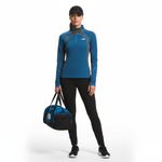 The North Face  Blue & Gray Long Sleeve Quarter Zip Athletic Sport Top S Photo 4