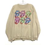 The Rolling Stones 60th Anniversary Tongue Sweatshirt Womens XL Rock Neon Festival Photo 0
