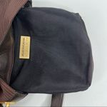 Sharif Americana brown leather mixed media rib bucket zip crossbody bag purse Photo 13