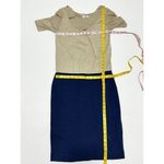 Boden Women's Scoop Neckline Sheath Dress Beige Navy Blue Two Photo 6