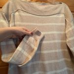 CHAPS  Tan and White Striped Blouse size M Photo 2