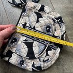 Vera Bradley Retired Camillia Saddle Crossbody Bag Purse Black Grey Floral Photo 9