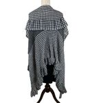 Ted Baker  London Penny Gingham Frill Ruffle Scarf black and white 40“ square Photo 3