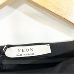 NWT YEON Hoshi Asymmetrical Hem Short Sleeve Boatneck Midi Dress in Black Size 10 Photo 9