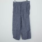 Athleta  Womens Linen Drawstring Waist Casual Wide Leg Pants Women Size 6 Gray Photo 1