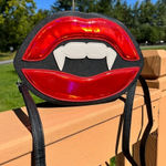 Mad Engine Lip Fang Glampire Crossbody Bag Vampire Lips NWT Red Photo 0