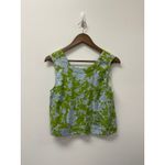 Maeve Anthropologie  London Rear Button Floral Tank Green Size S Photo 2