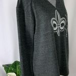 Under Armour Dark Gray Round Neckline Sweatshirt Rajuns Cajun & Fleur De Lis L Photo 1