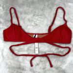 J.Crew  Women's Double String Triangle Bikini Top Terry Coral BK551 Photo 1