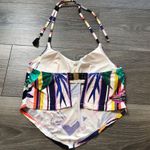 Trina Turk  Handkerchief Halter Top Tankini Multicolor Floral Womens Size Small Photo 7