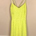 Gap  Women’s Floral Print Yellow Gray Cross Back Strap Tank Mini Dress Photo 0
