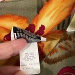 Vintage Hanes Collection Floral Rayon Dress Made in USA Olive Tropical XL 90s Tan Photo 4