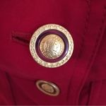 Gallery Gorgeous, Stunning, Luxurious Red Trench with Gold Detailed Buttons Photo 3