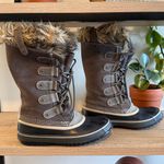 Sorel  Joan of Arctic Tall Pull On Cinchable Rubber & Suede Winter Boots, 9 Photo 3