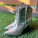 Guess New Wurlie Western Stiletto Heeled Metallic Snakeskin Bootie, Size 5.5 Photo 1