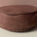Francescas Dusty Dark Rose Circle Whipstitch Trim Crossbody Faux Leather Bag NWT Pink Photo 2