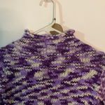 Route 66  Purple and Cream Cowl Neck Sweater Photo 1