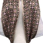 Ann Taylor Vintage Silk Scarf Geometric Brown Beige Pink New Photo 8