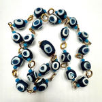Evil Eye nazar beaded vintage long necklace Blue Photo 0