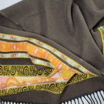 Womens Kimono Wrap Sweater 52"x 66" Brown Paisley Fringe Hem Elegant Scarves Photo 13