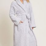 Barefoot Dreams - CozyChic Heathered Adult Robe Grey White Comfort Bath Shower Photo 0