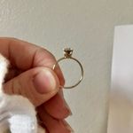 Gold Solitaire Simple Elegant Femme Ring “Gretha” Promise Engagement Fashion Jewelry Photo 10