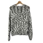 MINKPINK Harris White & Black Speck Printed Crewneck Sweater XS Photo 3