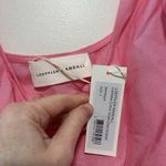 Loeffler Randall  NWT Linen Carmina Curve Seam‎ Long Sleeve Dress Bubblegum Pink Photo 6