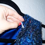 Elie Tahari New  Prussian Purple Ostrich Feather Lyra Dress Size 14 Photo 4