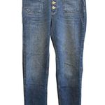 Pilcro and the Letterpress Utility High-Rise Slim Straight Button Fly Jeans Photo 1