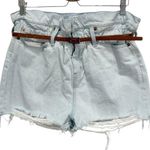IRO Distressed Paperbag Belted High Waisted Jean Shorts Size 26 Photo 0