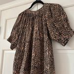 Ulla Johnson  Lennie Pleated Cotton Poplin‎ Top Cheetah Print Animal Print Size 2 Photo 8