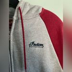 Indian Motorcycle Women's Diamante Icon Hoodie Sweatshirt M Gray Maroon Size M Photo 2