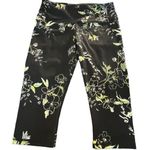 Victoria's Secret Victoria's Sport Black Floral Capri Leggings Tropical Size Medium EUC #5016 Photo 0