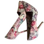 Elle  Floral Print‎ Stiletto Pointed Toe Heels Pumps Women's Size 9 Photo 4