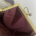 Vintage Dark Brown Gold Clasp Clutch Evening Bag Purse Small Photo 2