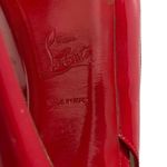 Christian Louboutin Patent Slingback Heels Red Women’s Size 36 Platform Peep Toe Photo 10
