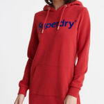 Super Dry RED Tunic Sweatshirt Dress Anthropologie ModCloth Size 6 M Photo 0