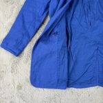 Madewell  Linen Blazer Jacket Blue One‎ Button Fair Trade Certified XXS Photo 9