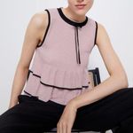 ZARA Ruffle Knit Sparkle Sweater NWT Photo 0