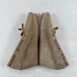 Soul of Africa Suede Leather Wedge Mocassin Loafers Taupe Brown Size‎ 10 US Photo 10