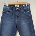 frame denim  Le High Skinny Dark Wash Jeans Womens 27 Blue Denim Raw Hem Fall Photo 2