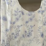 House Of Harlow 1960  White and Blue Floral Blouse, Small NWT Photo 1