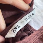 ZARA Women's  Boho Linen Blend Sleeveless Brown Top size M Photo 3