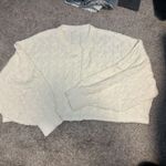 Boutique Cable Knit White Sweater  Photo 1